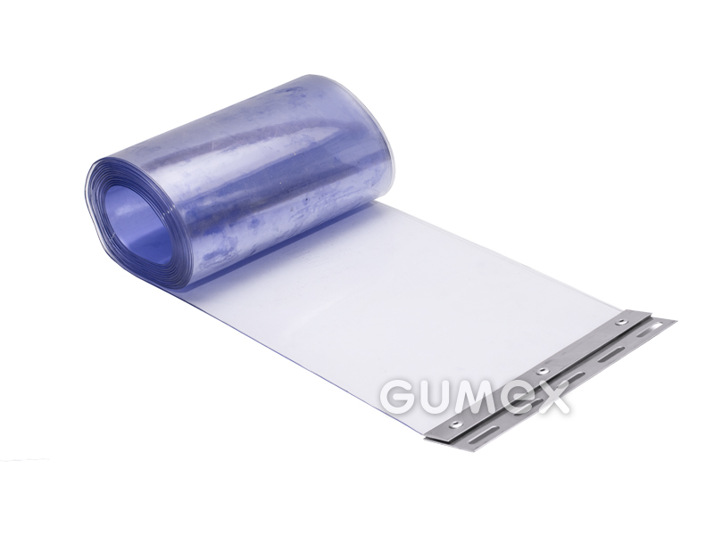 Závěsná fólie do vrat a průchodů CS STANDARD, tloušťka 3mm, šíře 200mm, délka 2500mm, porty + nýty, transparentní